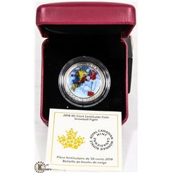 SNOWBALL FIGHT LENTICULAR COIN RCM