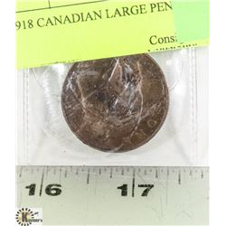 1918 CANADIAN LARGE PENNY.