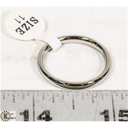 NEW MEN'S SILVER TITANIUM RING SIZE 11