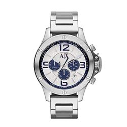 NEW ARMANI EXCHANGE 48MM SILVER TONE BRACELE WATCH