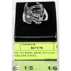 " LIVE TO RIDE, RIDE TO LIVE " STAINLESS STEEL