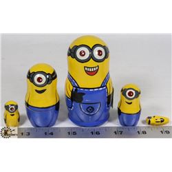 MINIONS 5 PCS RUSSIAN STACKING DOLL HANDMADE