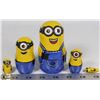 Image 1 : MINIONS 5 PCS RUSSIAN STACKING DOLL HANDMADE