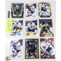 AUTOGRAPHED OILERS HOCKEY CARDS - 9 TOTAL