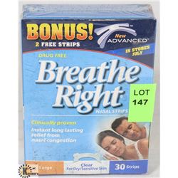 BREATH RIGHT NASAL STRIPS LARGE 30 STRIPS