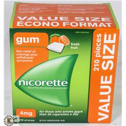 NICORETTE GUM 4MG CAPS FRESH FRUIT EXP 2022