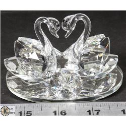 MEDIUM SIZED CRYSTAL SWANS