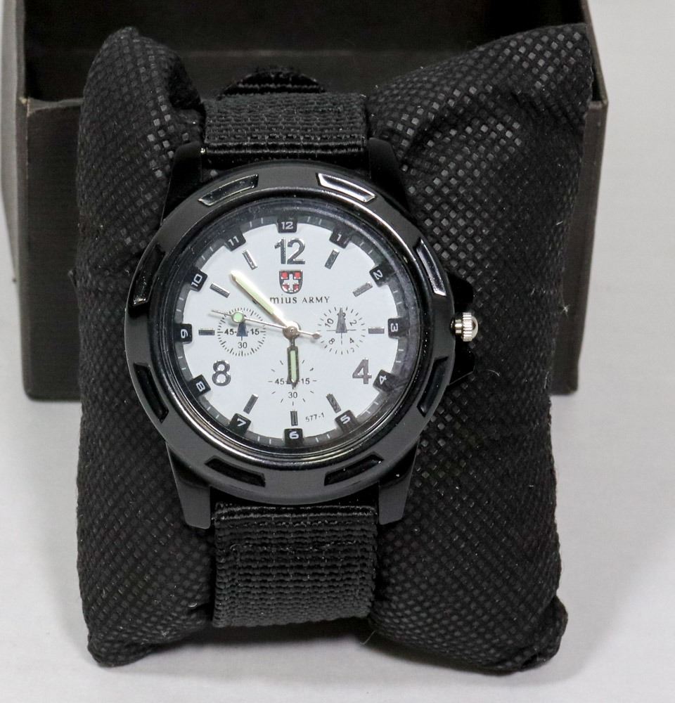 Genius Army GENIUS ARMY WATCH BLACK WITH WHITE FACE.
