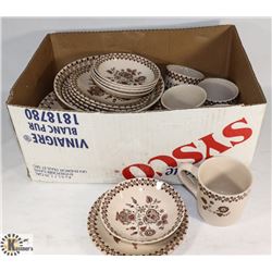 5 PERSON 22 PC DISH SET, STAFFORSHIRE, OLD GRANI