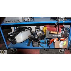 SHELF OF MISC & TOOLS.