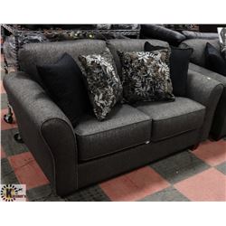 NEW GREY FABRIC SOFA 86" AND LOVESEAT 66"