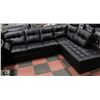 Image 1 : NEW LARGE BLACK LEATHERETTE SECTIONAL