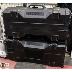 EXPOSURE ABEX EXHIBIT STAND IN 2 BLACK PLASTIC