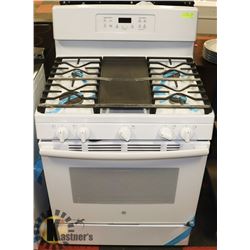 GE PROFILE WHITE GAS RANGE,