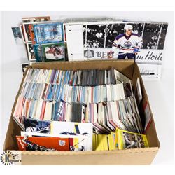 BOX OF ASSORTED COLLECTORS SPORTS CARDS.