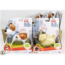 LOT OF SECRET LIFE OF PETS TALKING TOYS.