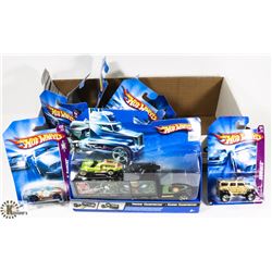FLAT OF NEW IN PACKAGE HOT WHEELS CARS