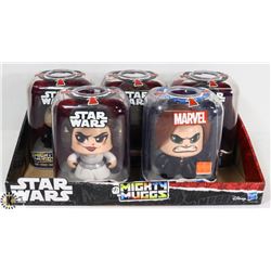 LOT OF 5 ASSORTED MIGHTY MUGGS FIGURES