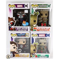 LOT OF 4 MARVEL FUNKO POP FIGURES