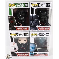 LOT OF 4 STAR WARS DARTH VADER FUNKO POPS