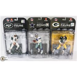 LOT OF 3 NFL COLLECTIBLE FIGURES