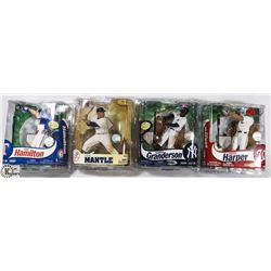 LOT OF 4 MBL SPORTS PLAYER FIGURES