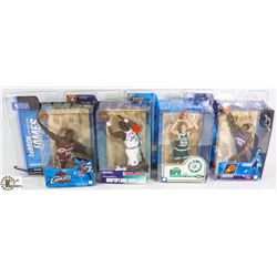 LOT OF 4 NBA MCFARLANE ASSORTED FIGURES.