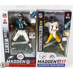 LOT OF 2 MADDEN ULTIMATE TEAM SERIES ACTION FIGURE