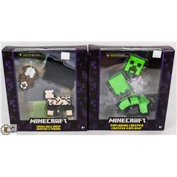 LOT OF 2 MINECRAFT SURVIVAL MODE FIGURES.