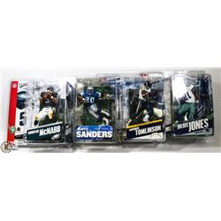 LOT OF 4 NFL MCFARLANE ASSORTED FIGURES.