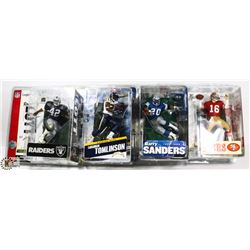 LOT OF 4 NFL MCFARLANE ASSORTED FIGURES.