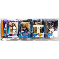 LOT OF 4 NBA MCFARLANE ASSORTED FIGURES.