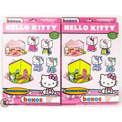 LOT OF 2 HELLO KITTY PAPER CRAFT PLAY SET.