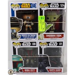 LOT OF 4 ASSORTED STAR WARS FUNKO POP VINYL