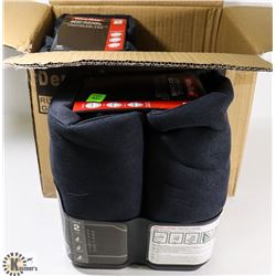 CASE WITH TWO 2PKS OF GREY UNIVERSAL SEAT COVERS