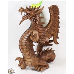 SOLID WOOD HAND CARVED STANDING