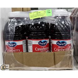 CASE OF 12 739ML BOTTLES OF OCEAN SPRAY CRANBERRY