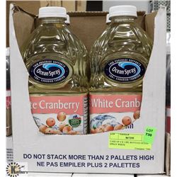 CASE OF 4 X 1.89L BOTTLES OCEAN SPRAY WHITE