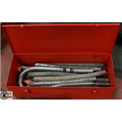 LARGE RIGID METAL TOOL BOX WITH CONTENTS