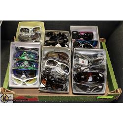 6 BOXES OF ASSORTED DESIGNER SUNGLASSES.