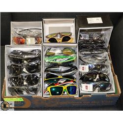 6 BOXES OF ASSORTED DEISGNER SUNGLASSES.