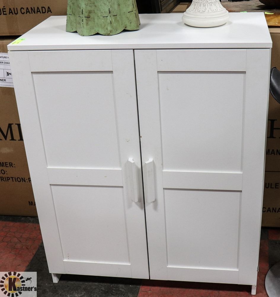 WHITE 2 DOOR 37 X 16 X 31. FURNITURE