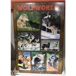 20"X20" PIC, 18"X14" PIC2' X3'  WOLFWORLD PICTURE