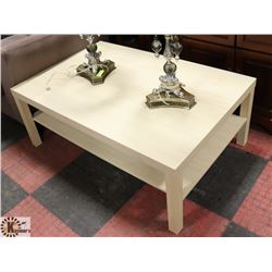 LIGHT WOOD TONE COFFEE TABLE. FURNITURE