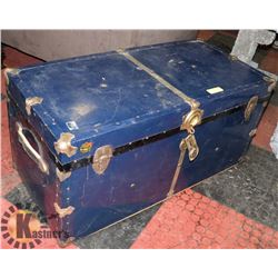 BLUE STEAMER TRUNK36 X 17 X 17