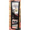 Image 1 : BLACK FRAMED MIRROR, 14 X 49