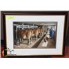 Image 1 : FRAMED & DOUBLE MATTED SIGNED PICTURE OF FARM LIFE