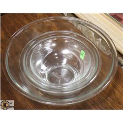 3 PC PYREX BOWL SET