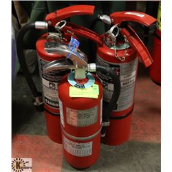 LOT OF 3  X 5LBS CHARGED FIRE EXTINGUISHERS