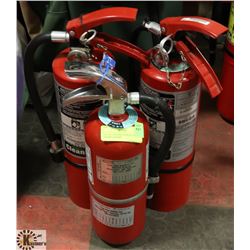 LOT OF 3  X 5LBS CHARGED FIRE EXTINGUISHERS